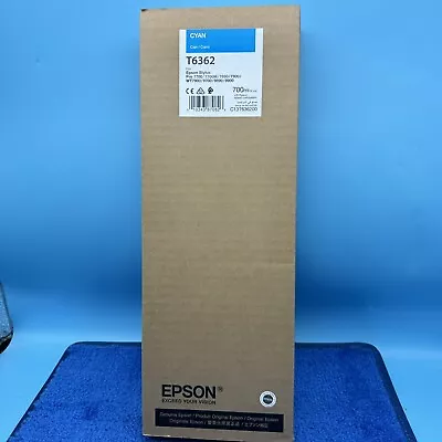 Genuine Epson T6362 Cyan Ink 700ml Stylus Pro 7890 - BB: 11/2022 • $34.98