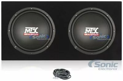 2) MTX Terminator TN12-02 12” 800W Car Audio Subwoofers+Sealed Sub Box Enclosure • $229.98