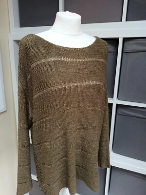 $8.57 • Buy Together - Ladies Size 16 Autumn Winter Long Sleeved Olive Jumper Excellent