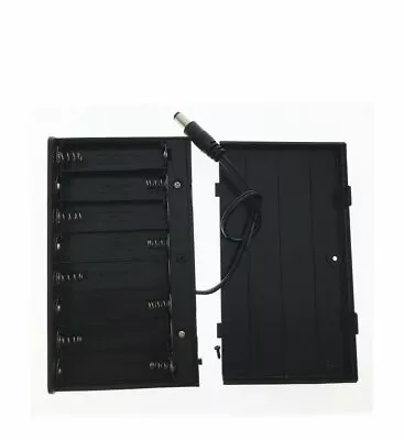 8 X AA R6 Battery Clip Holder Case Box 12V 2.1x5.5mm DC Power Plug W/Switch Lead • $7.47