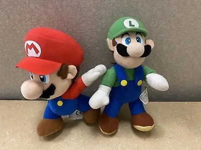 LOT OF 2 VINTAGE Super Mario Luigi Vintage Plush Toy Doll Toysite Corgi • $80