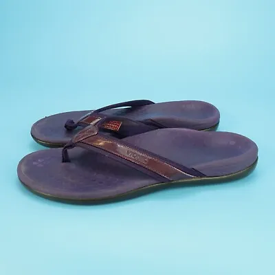 £10.63 • Buy Vionic Tide II Women's Leather Orthotic Sandals Orthaheel  Purple Slip On Size 7