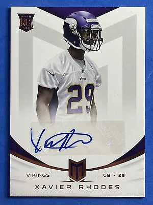 2013 Panini Momentum Auto Xavier Rhodes RC Rookie 38/599 #198 Vikings Seminoles • $9.99