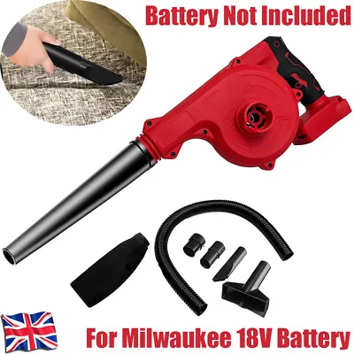 For Milwaukee 18V Cordless Air Blower Garden Dust Leaf Electric Suction Vacuum • £29.19