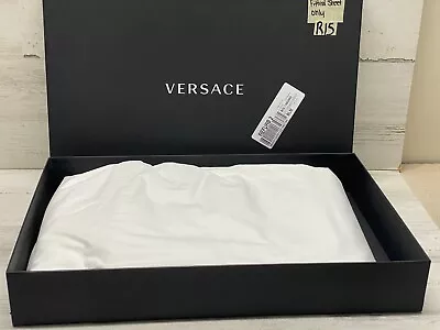 Versace I Love Baroque King Fitted Bottom Sheet  White • $299.50