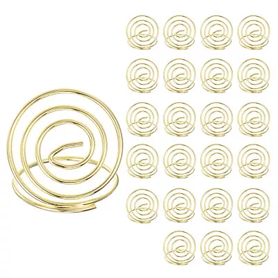 24pcs Table Number Holders 30mm Tall 30mm Base Width Mini Circle Golden • £14.27