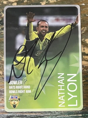 $3.99 • Buy Nathan Lyon Signed 2014 One Day Series Cricket Australia
