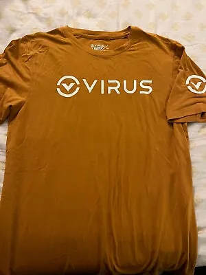 Virus Intl Mens Forever Short Sleeve Tee Yellow Orange Medium CrossFit Lifting • $25