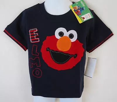 Elmo Boys 4T Shirt Top Tee Sesame Street Navy Blue Applique New • $12.99