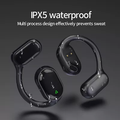 $28.79 • Buy Ear Clip On Bone Conduction Wireless Bluetooth 5.3 Earphones Sport Headphones