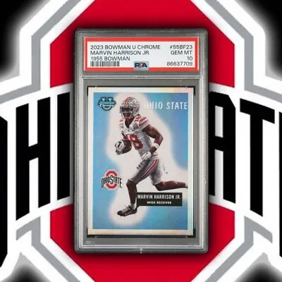 MARVIN HARRISON JR. Bowman U Chrome 1955 Bowman OHIO STATE PSA 10! • $42