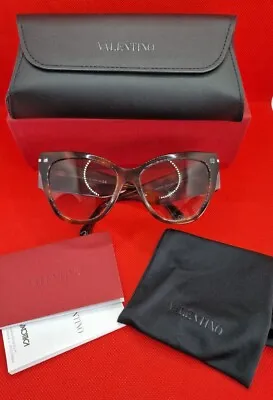 Valentino VA 4028 5011/8D ~ Women's Havana Cat Eye Sunglasses ~ 55[]17 140 2N • £80