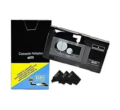 Motorized VHS-C To VHS Cassette Adapter For JVC RCA Panasonic + 3 Micro-Fiber • $29.99