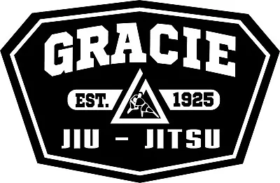 Gracie Jiu Jitsu BJJ MMA Fighter Martial Arts Die Cut Vinyl Car Decal Sticker • $6.99