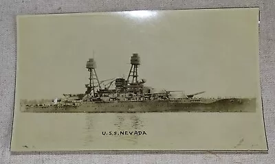 USS Nevada Small Antique Postcard-size Photograph • $45