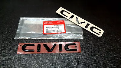 Civic Fe Black Glossy Logo Emblem Badge For Rear Honda Civic Fe 2021-2024 • $18.50