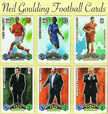£0.99 • Buy Topps MATCH ATTAX 2009-2010 ☆ Premier League ☆ Football Cards #361 To #444