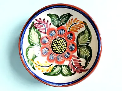£17 • Buy Vintage Portuguese Olaria Joaquim Cachaco Flower Decor Hand Painted Pottery Bowl