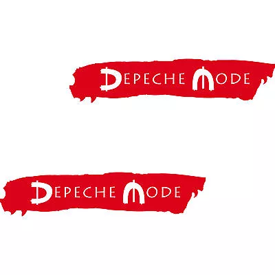 2 Sticker 20cm Red Cut Out Car Rear Flap Page Film Depeche Mode Spirit • $15.02