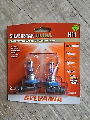 Sylvania Silverstar ULTRA H11 Pair Set High Performance Headlight 2 Bulbs NEW • $25.95