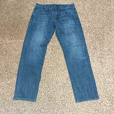 Lucky Brand Jeans Mens 36x32 221 Original Straight Blue Denim Stretch Flex • $17.99