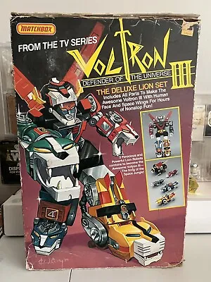 Voltron Lion Force Bandai Popy Godaikin Matchbox Die Cast Deluxe Lion Set In Box • $4999.93