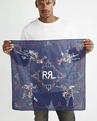 Double RL RRL Vintage Inspired Print Bandanna Scarf • $25