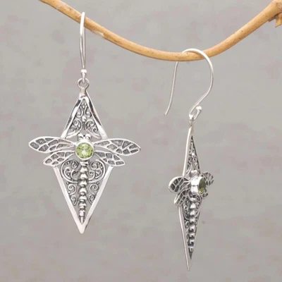 $1.73 • Buy Vintage 925 Silver Zirconia Dragonfly Hook Pendant Women Earrings Christmas Gift