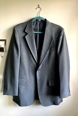 Oakton LTD Suit Mens Medium 38R Gray Pinstripe Dressy Classic Collection Vintage • $7.99