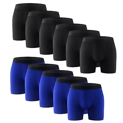 11PK Performance Mens Boxer Briefs Polyester Underwear Size Small M Large XL XXL • $32.49