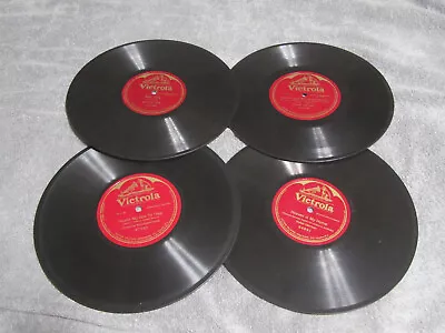 Lot Of Victrola 10” 78RPM Shellac Records 4 Discs Titles In Description • $19