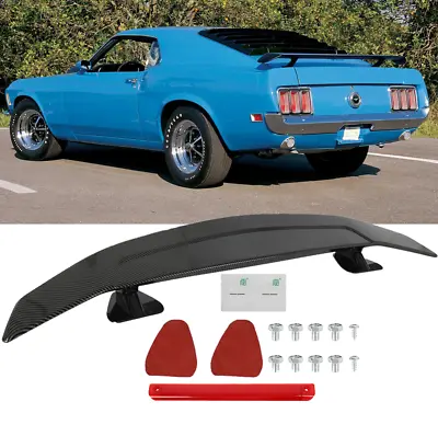 47'' Rear Trunk Spoiler Lip Wing GT Carbon Look For Ford Mustang Mach 1 GT500 • $99.19