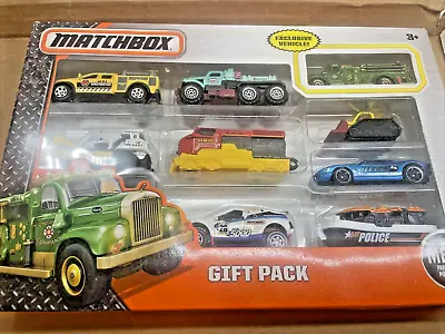 Matchbox Set NEW Fire Gift Pack Exclusive MBX Police Train Construction 2015 • $10