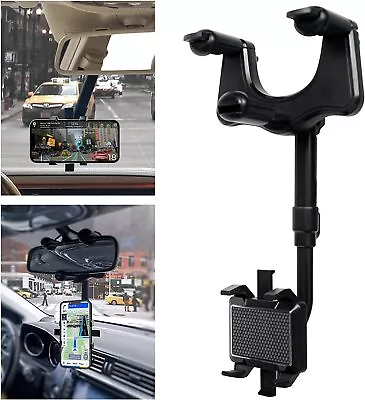 360° Car Phone Holder Rotatable And Retractable Mirror Multifunctional Rearview • $10.75