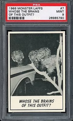 1966 Monster Laffs #7 Whose The Brains Of This Outfit? PSA 9 • $125