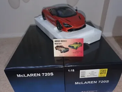 1:18 Autoart McLaren 720S In Azores / Metallic Orange • $399.95