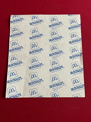 1990 McDonald's  Un-Used  Wax Paper Hamburger Wrapper (Scarce / Vintage) • $20