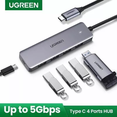 $26.95 • Buy Ugreen 70336 4-Port USB3.0 Hub Type C Hub USB C To Port Adapter Data Laptop Mac