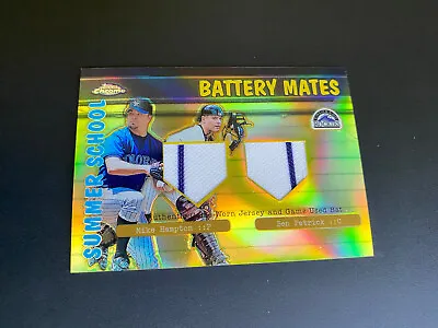 2002 Topps Chrome Battery Mates Refractor Mike Hampton Relic Jersey Card Rockies • $2.99