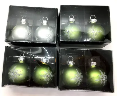 Vintage Set 8 Glitter Mercury Glass Christmas Ornament Place Card Holders Boxed • $19.95