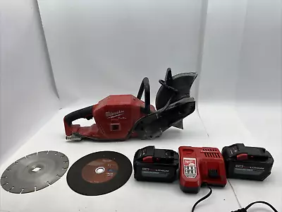 Milwaukee M18 FUEL  9” Cut Off Saw W/One Key 2 Batteries 2786-22HD USED • $719.95