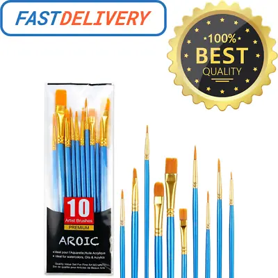 Best Model Miniature Paint Brushes Small Detail Art Paint Brush With Set 10 Pcs • $7