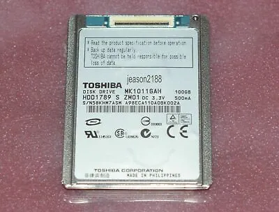 Toshiba 100GB MK1011GAH ZIF 4200 RPM 1.8  HDD1789 CF HDD • £46.50