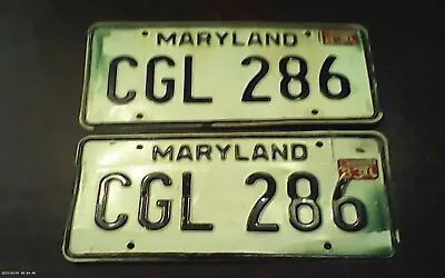 1983 Maryland License Plate Pair • $15