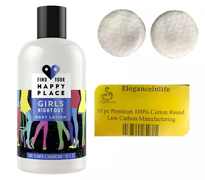 Find Your Happy Place Girls Night Out 10oz With 10pc Cotton Makeup Remover • $12.87
