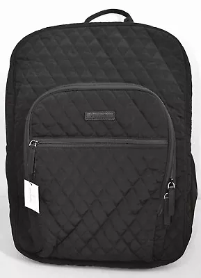 VERA BRADLEY Essential Large Backpack CLASSIC BLACK Microfiber $195 • $99.95