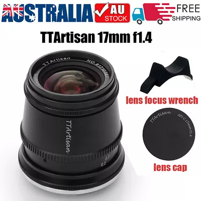 TTArtisan 17mm F1.4 APS-C MF Lens For M4/3 Olympus Panasonic Fuji Sony E Mount • $158.09