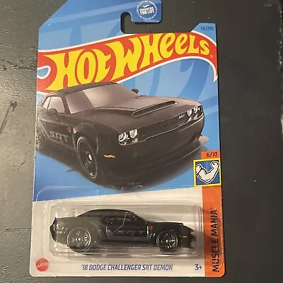 Hot Wheels 18 Dodge Challenger Srt Demon Black 2023 Brand New • $7