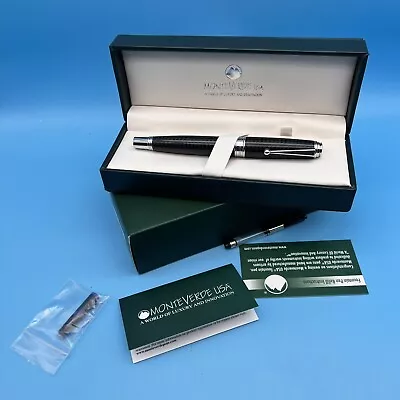 Monteverde Invincia Deluxe Chrome Fountain Pen Stub Nib (MV41291-S) • $49.98