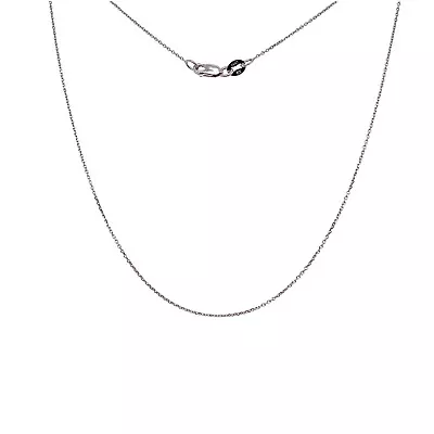 14k Gold Necklace Rolo Diamond Cut White Gold Chain 16/18/20 Inches 0.5MM • $101.99